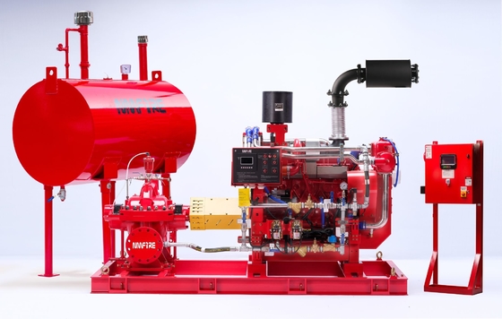 500-5000 GPM debiet lage snelheid dieselmotor brandpomp aandrijving met koelunit warmtewisselaar en debiet 500-5000 GPM