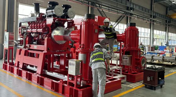 250VTP950-38 Verticale Turbine Diesel Motor aangedreven brandpomp. UL/FM gecertificeerd, 232-731 pk 3000 GPM.