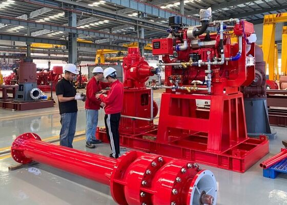 UL/FM 300GPM 1480/1760RPM 2-12 Stage Verticale Turbine Brandpomp NFPA20 Gecertificeerd